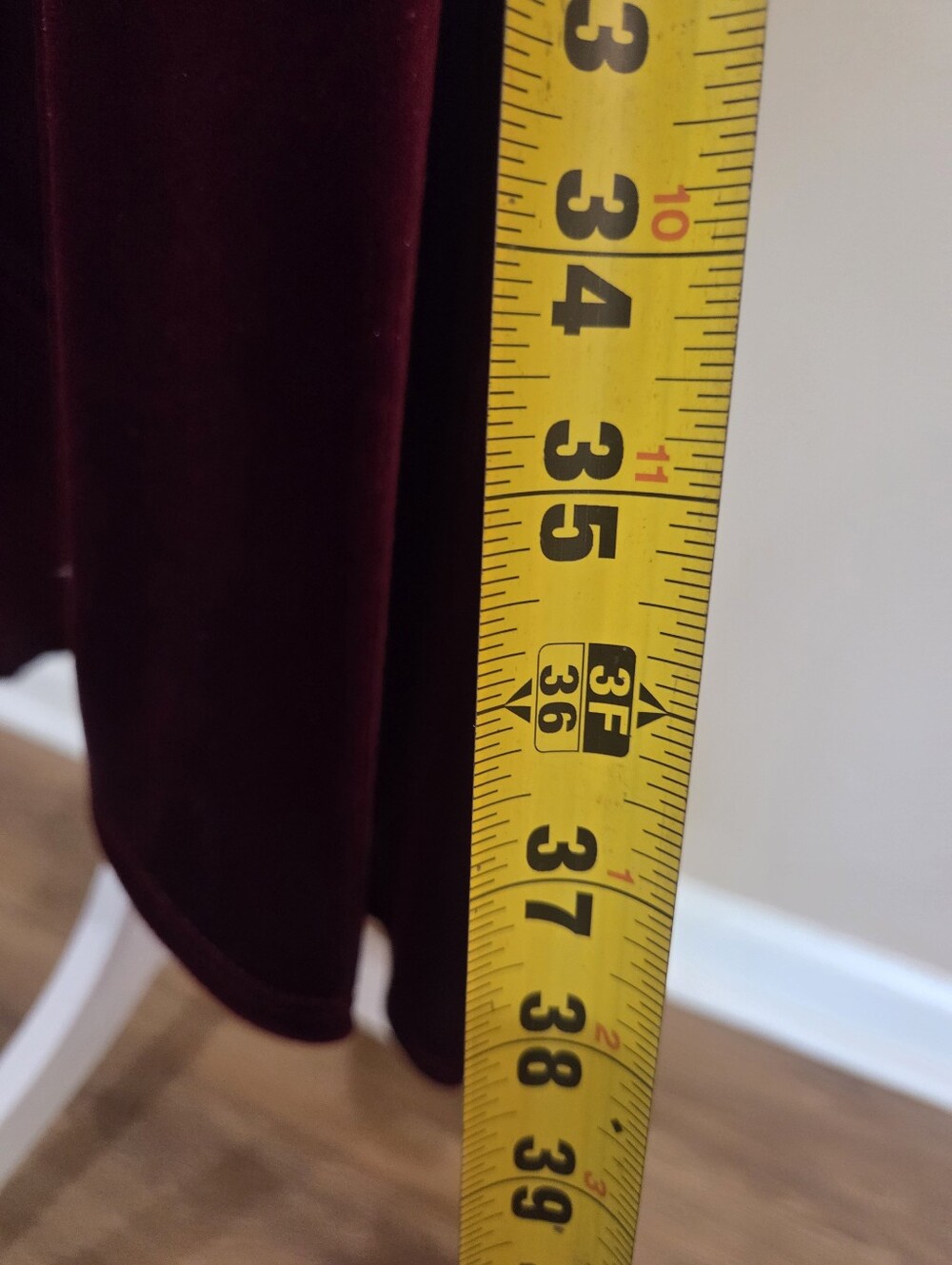 Aqua Velvet High-Low Wrap Dress in Burgundy M. - Picture 10 of 11